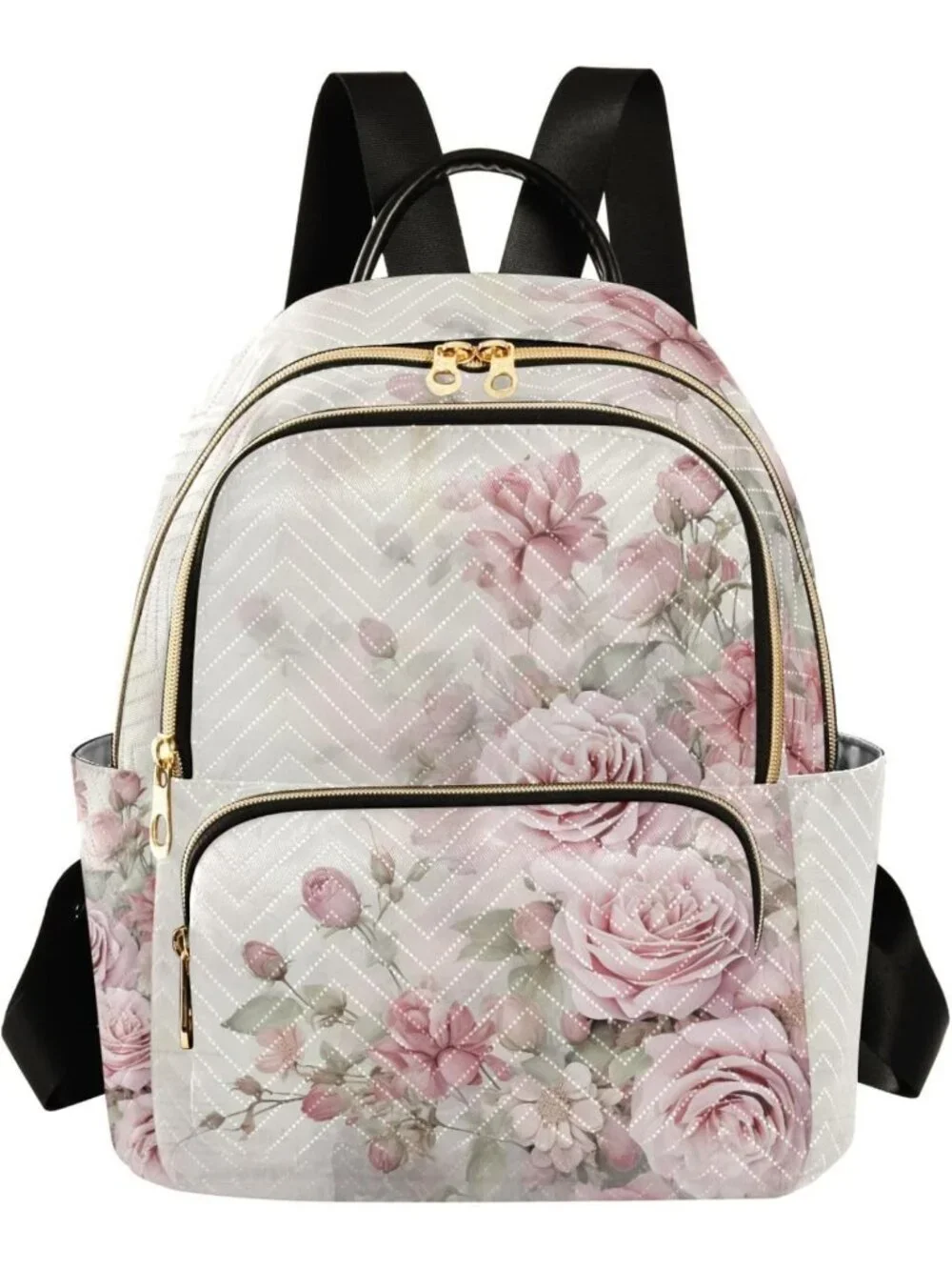 Floral Mini Backpack Purse for Women - Lightweight Pink Travel Bag & Daypack